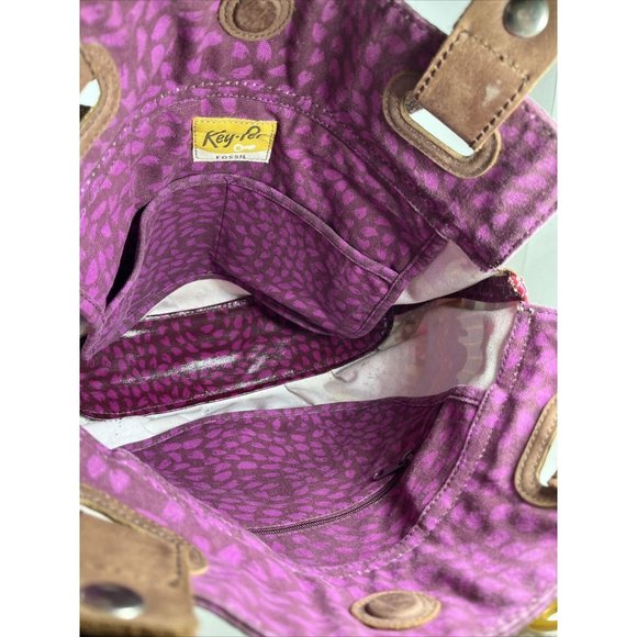 Fossil Multicolor Tree Nature Print Coated Canvas Tote Shoulder Bag - Picture 4 of 16